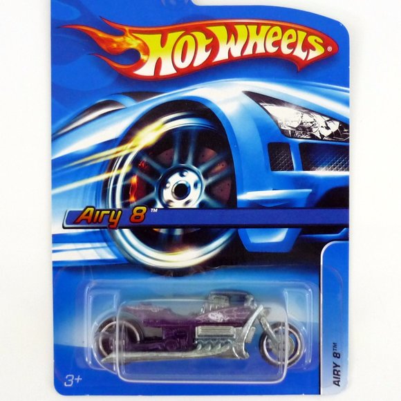 Hot Wheels Airy 8 #164 Purple Die-Cast Motorcycle 2006 - Picture 1 of 1